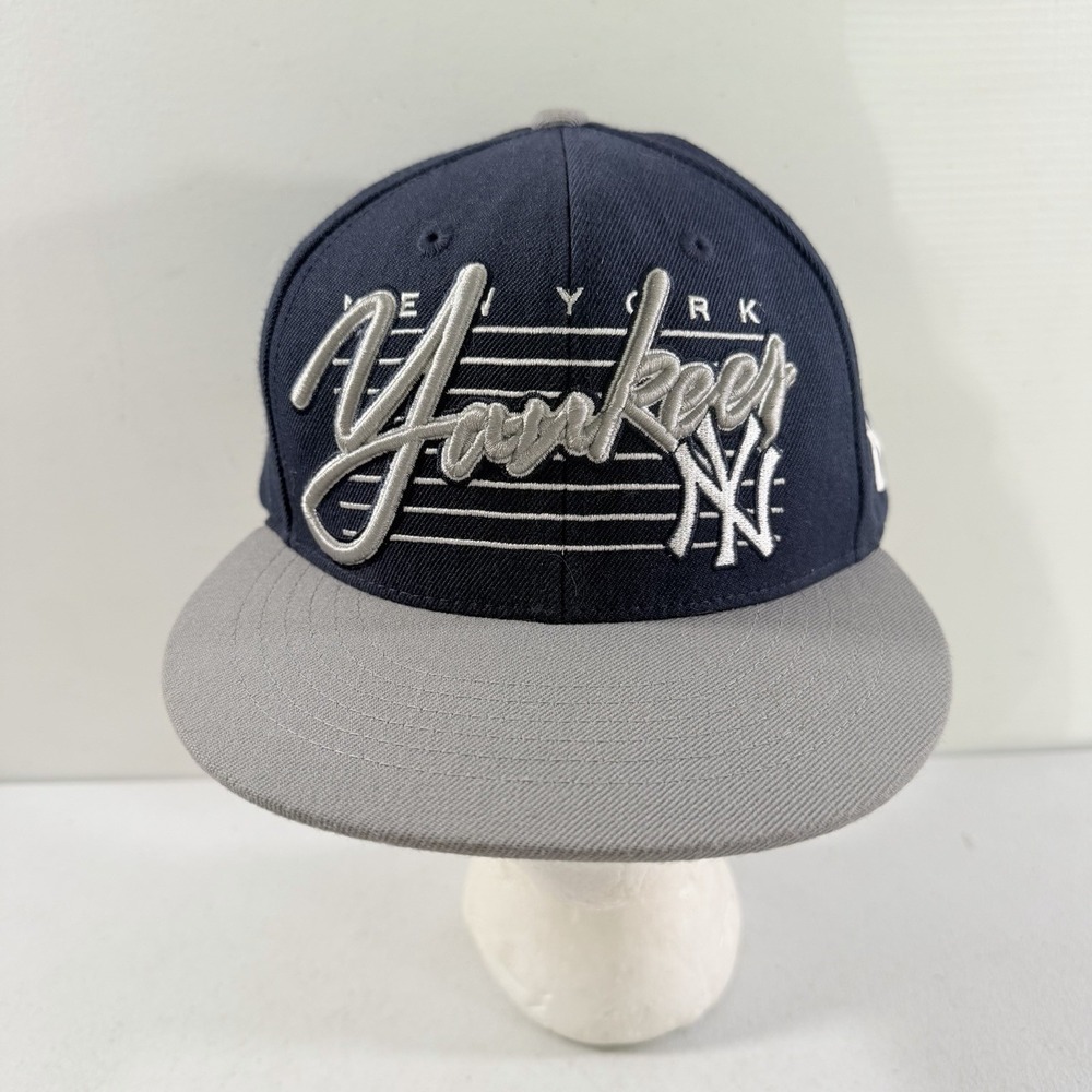 New York Yankees MLB '47‎ Brand Navy Spell Out Embroidered SnapBack Hat Cap